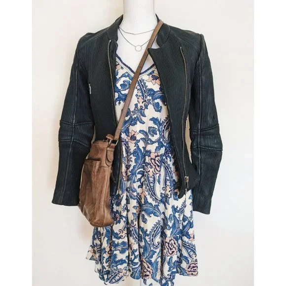 MAJE 'Knight' Leather Jacket size 36 - Picture 3 of 6